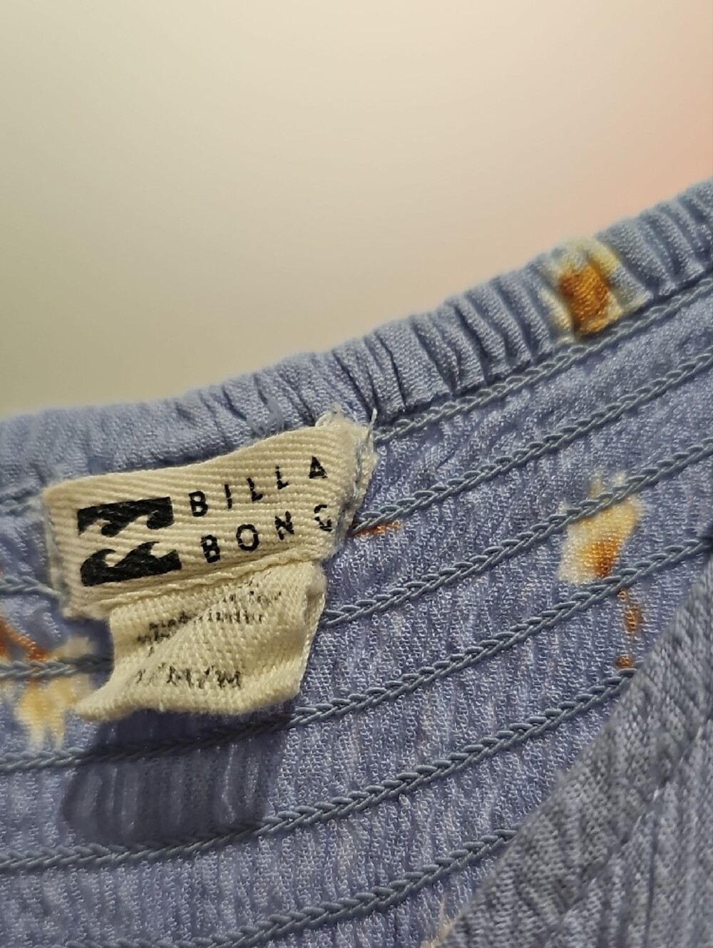 Billabong Light Blue Floral Button-Front Maxi Dress - Picture 3 of 7